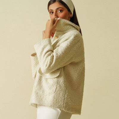 کت تک زنانه پشمی Ivory برند نیون